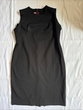 SPANX Black Sleeveless Midi Sheath Dress